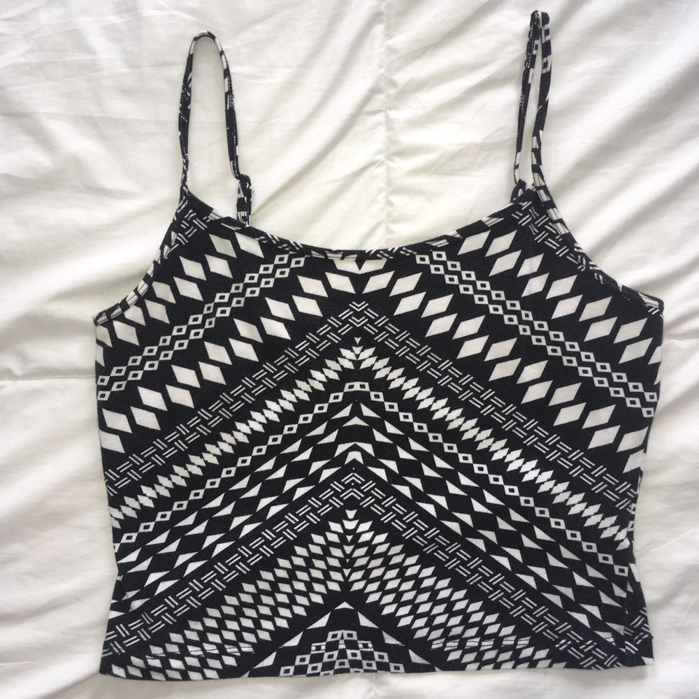 Aztec Print Crop Top